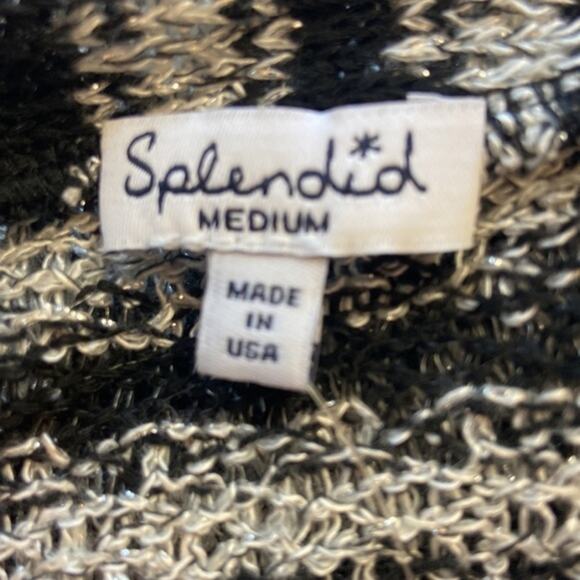 Splendid for Anthropologie Boatneck Knit Top NWT Metallic Stripe NEW - Picture 11 of 12